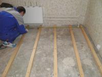 Technologies for laying chipboard boards on the floor