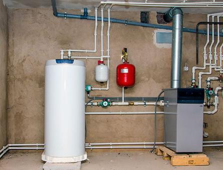 Optimal heating scheme for a private house with a gas boiler