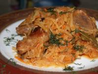Stewed cabbage with turkey Stewed turkey with cabbage and potatoes